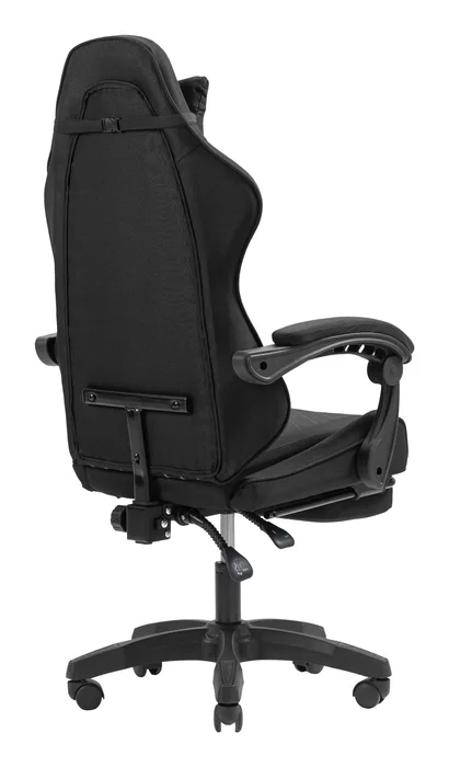 Mars Gaming MGC-X Silla Gaming Ergonómica Negra con Reposapiés, Inclinación 90-135°, Reposabrazos Ajustables, Soporte Lumbar y Cervical, 120kg Máx, 5 Ruedas