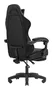 Mars Gaming MGC-X Silla Gaming Ergonómica Negra con Reposapiés, Inclinación 90-135°, Reposabrazos Ajustables, Soporte Lumbar y Cervical, 120kg Máx, 5 Ruedas