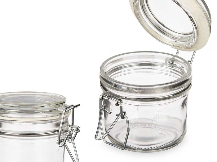 Vivalto Tarro Conserva Hermetico Transparente Vidrio 180 ml 11.5x8.5x8.5 cm (Set de 36)