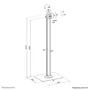 Neomounts Soporte de Suelo para Tablet con Inclinación, 3kg, 75x75, Negro