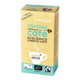Alternativa 3 Essenziale 10 Cápsulas Café Biodegradable Ecológico Compatible Nespresso Comercio Justo Vegano
