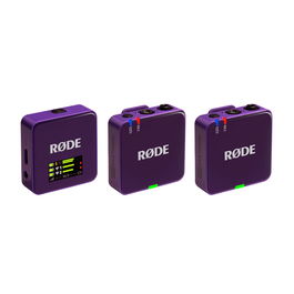 RODE Wireless Go III Purple - Sistema de Micrófono Inalámbrico Compacto de Dos Canales con Transmisión Digital Profesional