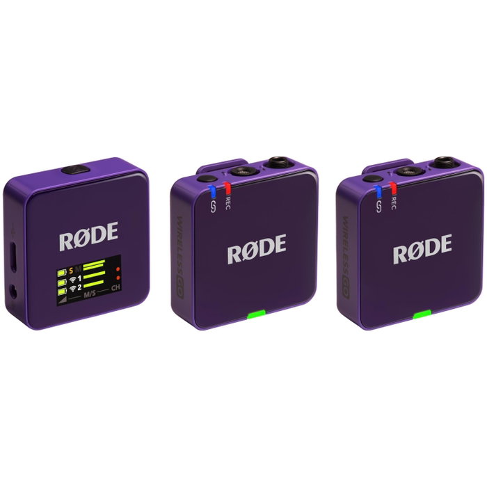 RØDE Wireless GO (Gen 3) Lila, Sistema de Micrófono Inalámbrico de 2 Canales, 260 m de Alcance