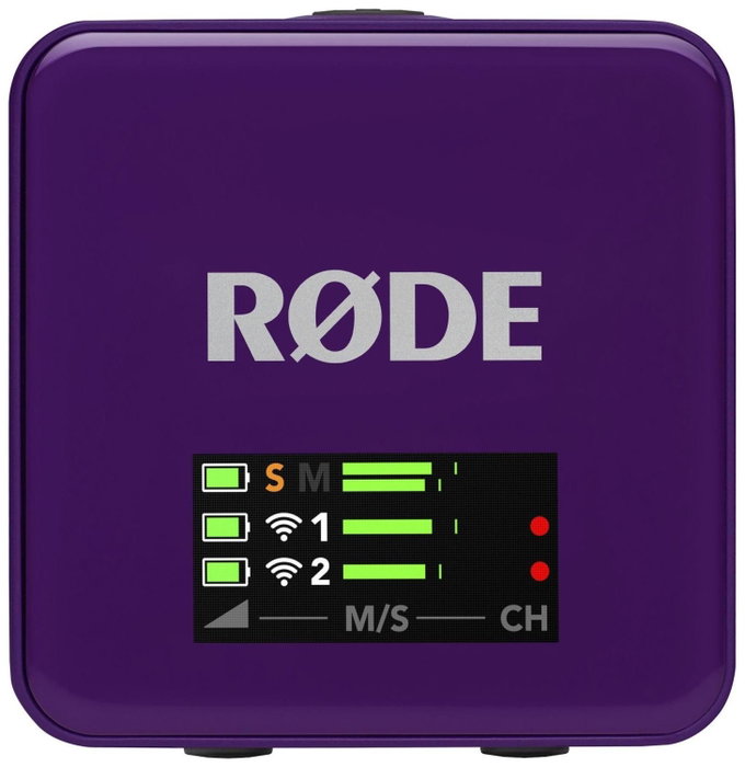 RØDE Wireless GO (Gen 3) Lila, Sistema de Micrófono Inalámbrico de 2 Canales, 260 m de Alcance