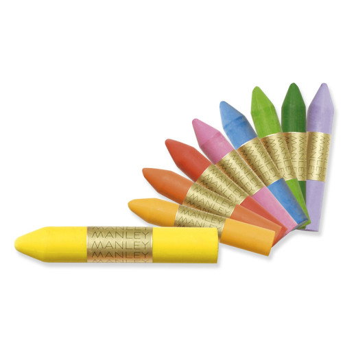 Manley Estuche de 10 Ceras Blandas con Surtido de Colores Flúor y Pastel