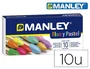 Manley Estuche de 10 Ceras Blandas con Surtido de Colores Flúor y Pastel