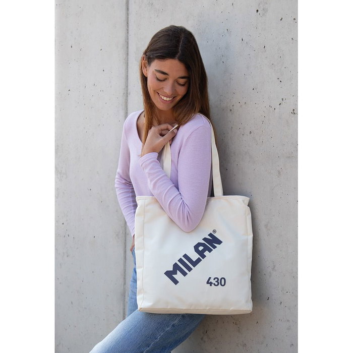 Milan Bolso Shopper Gigante 403 Ripstop Beige 7.5L - Serie Milán® Gigante 403 Since 1918