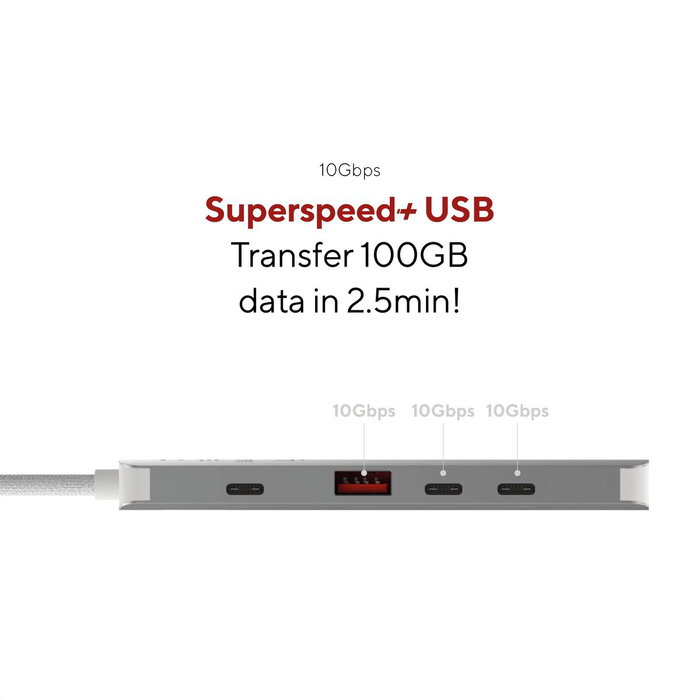 Linq Hub USB-C 5 Puertos Pro 140W Gris con USB 3.2, HDMI y PD Linq Hub USB-C 5 Puertos Pro 140W Gris con USB 3.2, HDMI y PD