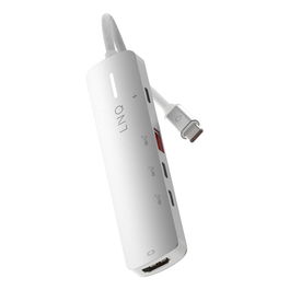 Hub USB Linq Byelements LQ49051 Blanco Gris