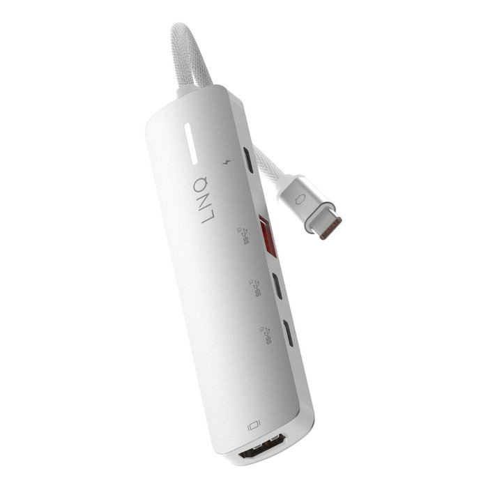 Linq Hub USB-C 5 Puertos Pro 140W Gris con USB 3.2, HDMI y PD Linq Hub USB-C 5 Puertos Pro 140W Gris con USB 3.2, HDMI y PD