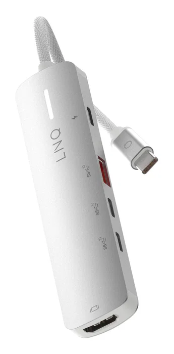 LINQ LQ49051 Hub 5 en 1 USB-C Pro para Portátil - HDMI 4K/60Hz, Carga PD 140W, 3x USB-C 10Gbps y 1x USB-A, Base de Aluminio, Gris y Blanco LINQ LQ49051 Hub 5 en 1 USB-C Pro para Portátil - HDMI 4K/60Hz, Carga PD 140W, 3x USB-C 10Gbps y 1x USB-A, Base de Aluminio, Gris y Blanco