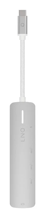 LINQ LQ49051 Hub 5 en 1 USB-C Pro para Portátil - HDMI 4K/60Hz, Carga PD 140W, 3x USB-C 10Gbps y 1x USB-A, Base de Aluminio, Gris y Blanco LINQ LQ49051 Hub 5 en 1 USB-C Pro para Portátil - HDMI 4K/60Hz, Carga PD 140W, 3x USB-C 10Gbps y 1x USB-A, Base de Aluminio, Gris y Blanco