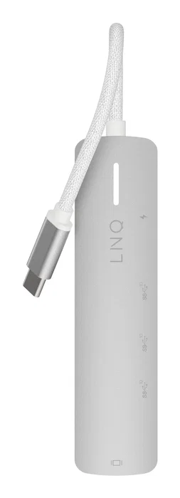 LINQ LQ49051 Hub 5 en 1 USB-C Pro para Portátil - HDMI 4K/60Hz, Carga PD 140W, 3x USB-C 10Gbps y 1x USB-A, Base de Aluminio, Gris y Blanco LINQ LQ49051 Hub 5 en 1 USB-C Pro para Portátil - HDMI 4K/60Hz, Carga PD 140W, 3x USB-C 10Gbps y 1x USB-A, Base de Aluminio, Gris y Blanco