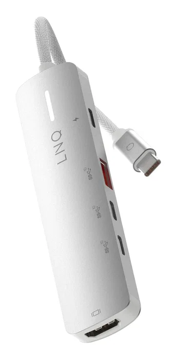 LINQ LQ49051 Hub 5 en 1 USB-C Pro para Portátil - HDMI 4K/60Hz, Carga PD 140W, 3x USB-C 10Gbps y 1x USB-A, Base de Aluminio, Gris y Blanco LINQ LQ49051 Hub 5 en 1 USB-C Pro para Portátil - HDMI 4K/60Hz, Carga PD 140W, 3x USB-C 10Gbps y 1x USB-A, Base de Aluminio, Gris y Blanco