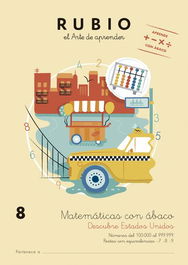 Cuaderno Rubio A4 Matematicas Con Abaco 8 - Descubre Eeuu (9-10 Años) (Set de 5)