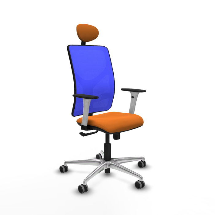 PIQUERAS Y CRESPO Silla de oficina Motilla con mecanismo Sincro, Naranja y Azul PIQUERAS Y CRESPO Silla de oficina Motilla con mecanismo Sincro, Naranja y Azul