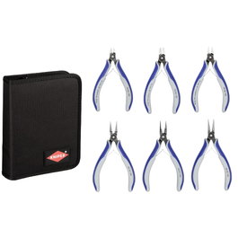 Knipex Juego de alicates para electrónica con estuche