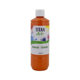 Tempera Titan Arts Creative Escolar 500Ml Naranja