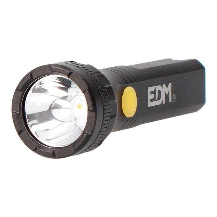 EDM Atom Force Linterna LED Recargable Mini, 10W 420 Lúmenes, Aluminio, USB-C, 5 Modos, IP44