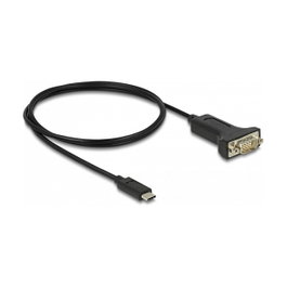 DeLOCK Adaptador USB Type-C a 1 x Serial RS-232 D-Sub 9 pin con tuercas 1 m