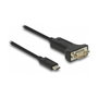 DeLOCK Adaptador USB Type-C a 1 x Serial RS-232 D-Sub 9 pin con tuercas 1 m