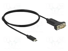 DeLOCK Adaptador USB Type-C a RS-232 D-Sub 9 pin con tuercas, 1 m