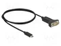DeLOCK Adaptador USB Type-C a RS-232 D-Sub 9 pin con tuercas, 1 m