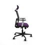 PIQUERAS Y CRESPO Silla de oficina Yunquera con mecanismo Sincro/Traslack Morado y Negro