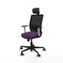 PIQUERAS Y CRESPO Silla de oficina Yunquera con mecanismo Sincro/Traslack Morado y Negro