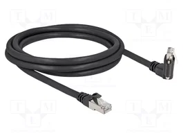 DeLOCK 80918 Cable de red Cat.6 S/FTP de 2 m con conectores RJ45 angulares y rectos