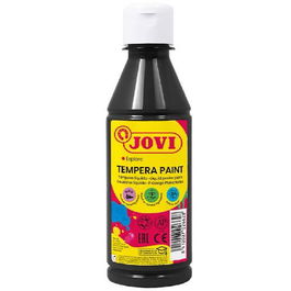 Jovi Témpera Líquida Negro Botella 250 mL, Base Agua, Alto Poder Cubriente