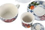 DKD Home Decor Tetera de Porcelana Azulejos Limones 24, 250ml, Pack de 2