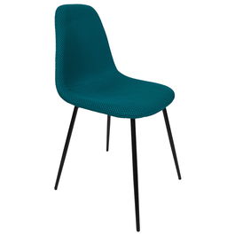 Home Deco Factory Silla Atom Azul Contemporain Estructura Contrachapada Patas Hierro Asiento Poliéster