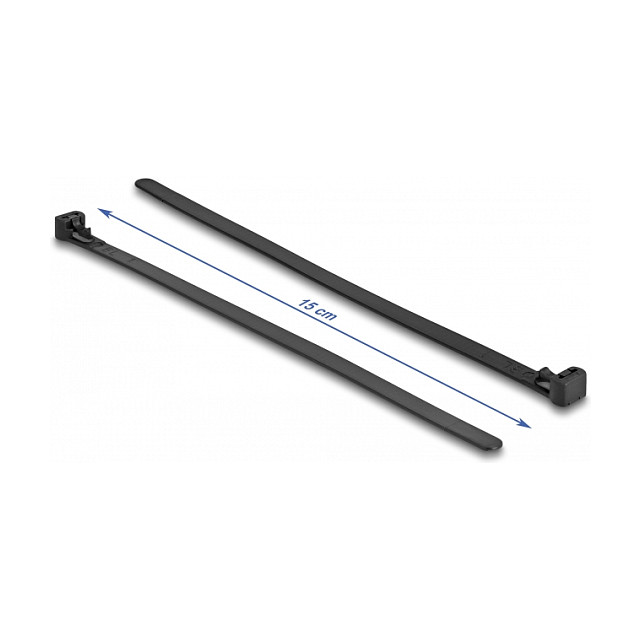 DeLOCK Bridas reutilizables resistentes al calor 200 x 7,5 mm, 100 piezas, negro DeLOCK Bridas reutilizables resistentes al calor 200 x 7,5 mm, 100 piezas, negro