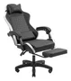 Mars Gaming Silla Gaming MGC-X, Negro y Blanco, Reclinable 135°, Altura Ajustable, Reposabrazos Dinámicos, Reposapiés, Cojín Lumbar y Cervical, Ergonómica para PC y Escritorio