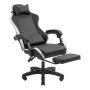 Mars Gaming MGCXBBL Silla Gamer Reclinable Negra y Blanca con Reposabrazos Ajustable y Reposapiés