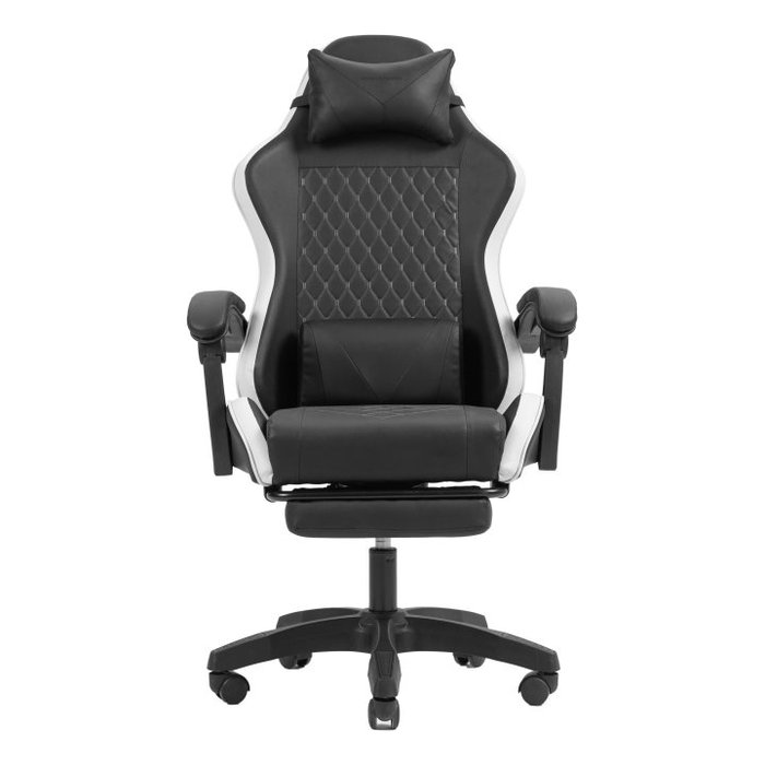 Mars Gaming MGCXBBL Silla Gamer Reclinable Negra y Blanca con Reposabrazos Ajustable y Reposapiés
