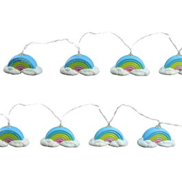 Home Deco Kids Guirnalda de 10 LEDs Arcoíris para Decoración Infantil, 165 cm
