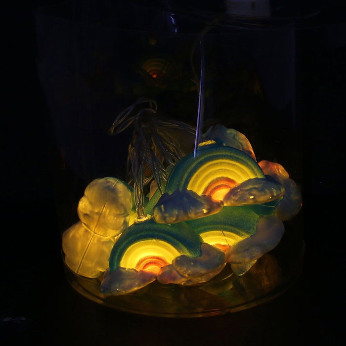 Home Deco Kids Guirnalda de 10 LEDs Arcoíris para Decoración Infantil, 165 cm