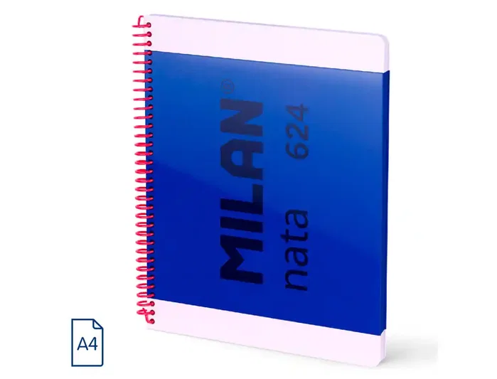 Milan Cuaderno Espiral A4 Nata 624 Since 1918 Azul 80 Hojas