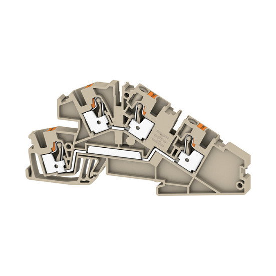 Weidmüller AITB 4 BB L-L Terminal Block Beige, Naranja Weidmüller AITB 4 BB L-L Terminal Block Beige, Naranja