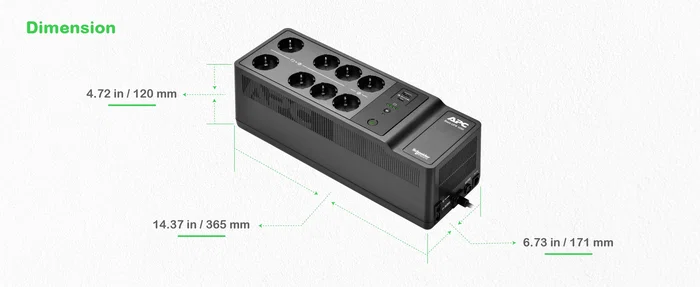 APC BE1050G2-GR 1,05 kVA 600 W Negro APC BE1050G2-GR 1,05 kVA 600 W Negro