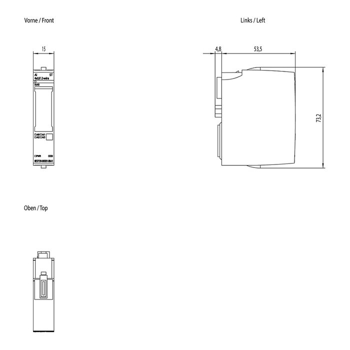Siemens 6ES7134-6HD01-0BA1 SIMATIC ET 200SP Módulo Analógico
