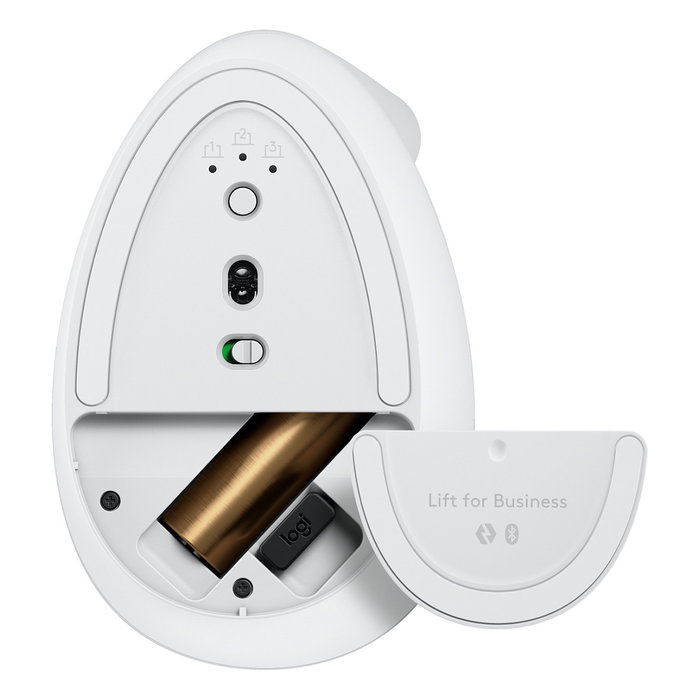 Logitech Lift for Business Ratón Vertical Ergonómico Blanco Hueso