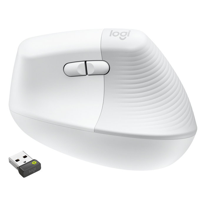 Logitech Lift for Business Ratón Vertical Ergonómico Blanco Hueso