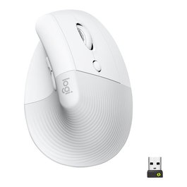 Logitech Ratón Vertical Lift For Business Inalámbrico Ergonómico 4000 DPI Blanco Hueso