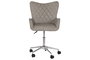 DKD Home Decor Silla de Poliester Gris con Ruedas