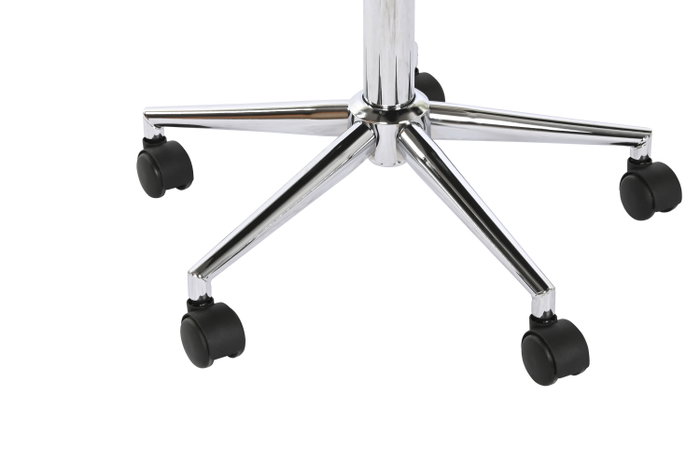 DKD Home Decor Silla de Poliester Gris con Ruedas