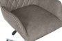 DKD Home Decor Silla de Poliester Gris con Ruedas