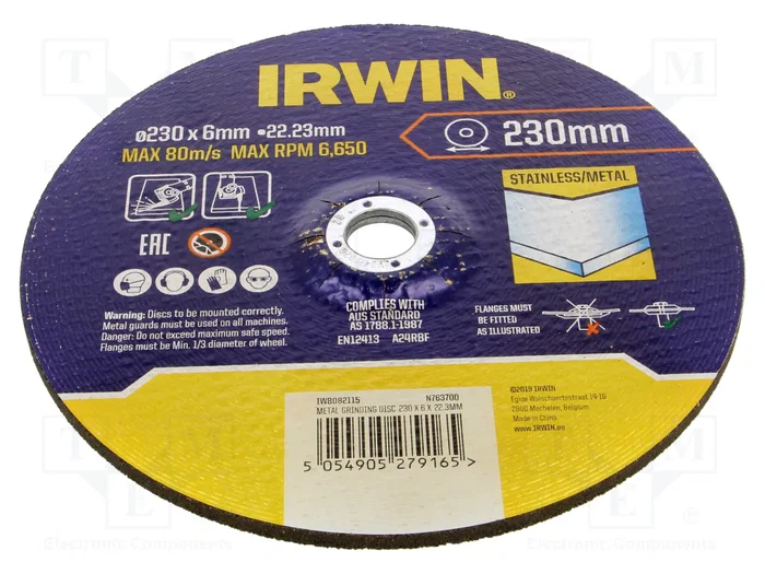 IRWIN Diana de lijado de 230mm para metal y acero inoxidable IRWIN Diana de lijado de 230mm para metal y acero inoxidable